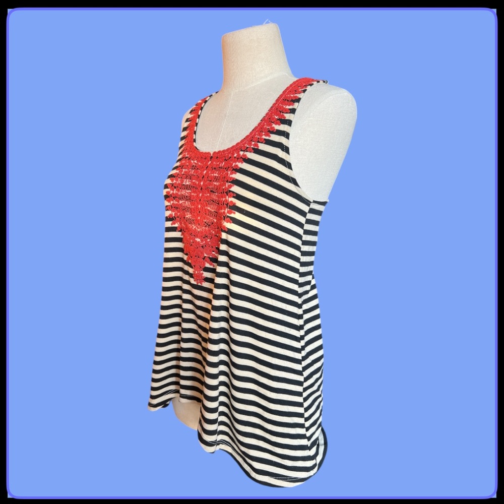 LE SAMPLE striped trapeze tank